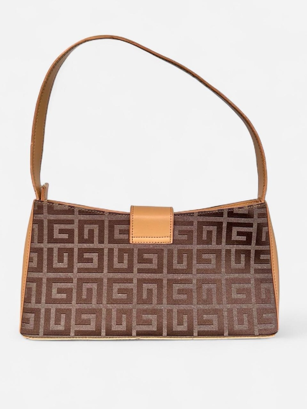 Geometric Print Monogram Shoulder Bag - Picture 4 of 9